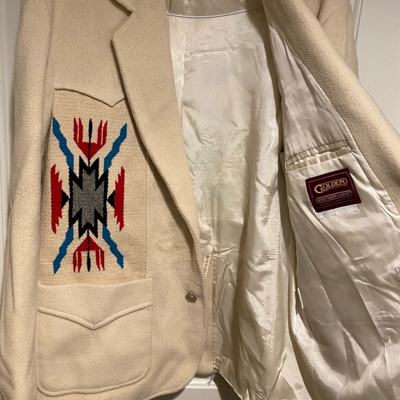 Vntg Golden Pioneer Wear Western Aztec Chimayo Jacket Blazer BUFFALO buttons - Picture 10 of 13